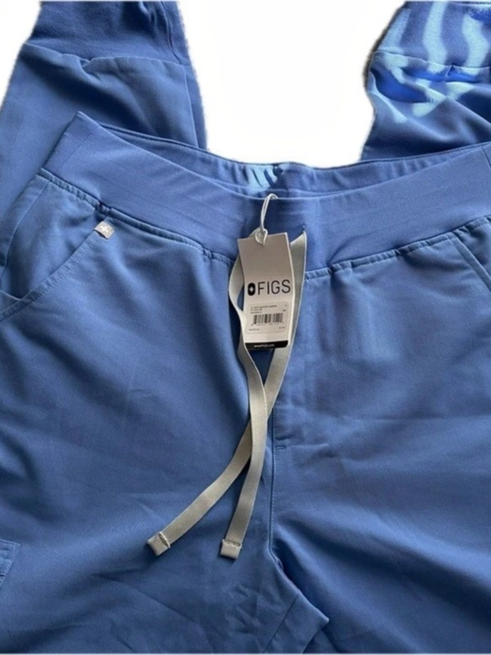 FIGS High-Waisted Zamora Jogger Scrub Pants Ceil Blue Large
